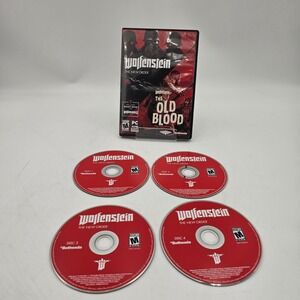 Wolfenstein The New Order and The Old Blood PC Game Bethesda 4 Disc Set